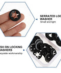 Internal Tooth Locking Washers Set For Quick Clamping And Pro Grade Heavy Duty Fasteners Serrated Push On Washers Assortment Kit