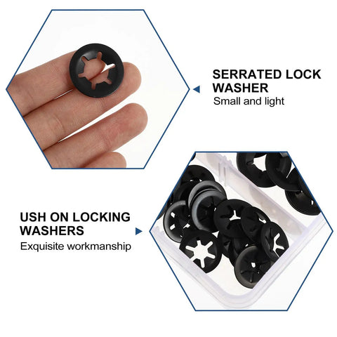 Internal Tooth Locking Washers Set For Quick Clamping And Pro Grade Heavy Duty Fasteners Serrated Push On Washers Assortment Kit