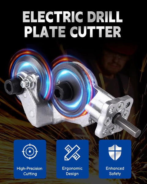 Heavy Duty Electric Drill Metal Nibbler Attachment Sheds Sheet Steel And Aluminum Plates Like A Hot Knife Through Butter With Kickass Steel Build details of the electric drill plate cutter.