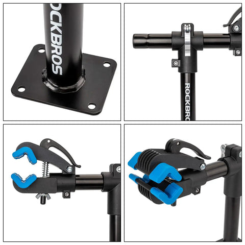 Heavy Duty Bike Repair Stand With Bench Mount For Road And Mountain Bikes Easy Clamp And Quick Release Garage Ready Workbench
