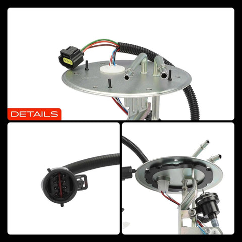 Direct Fit Electric Fuel Pump Assembly For Ford Explorer Sport And Sport Trac 2001 To 2002 4.0l V6 Engine With Dual Tubes top view with connector