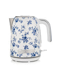 No Fuss 1.7 Liter Stainless Steel Electric Kettle With 1500W Fast Boil Auto Shut Off Boil Dry Protection in floral design