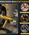 Six Piece Brass Pipe Fitting Set Three Eighths Inch Female NPT To One Quarter Inch Female NPT Coupler Hex Head Adapter for precision manufacturing, automotive, motorcycle, and ship repair applications.