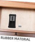 Two Pack Rubber Toggle Latches With Noise Reduction shown inside a drawer, featuring durable rubber material and steel components.