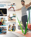 Man using Color Coded Resistance Bands For Intense Workouts Physical Therapy Gym Strength Training Muscle Recovery Built For Pilates Yoga Beginners With Five Progressive Tension Levels To Crush Every Legit Fitness Goal.