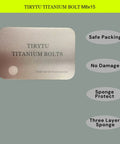 Heavy Duty Flange Hex Titanium Bolts M8 X 15 Millimeter 4 Pack packaging with safe protection and sponge layers.