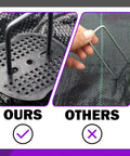 Comparison of U-Shaped Landscape Stakes and Plastic Fixing Gasket Kit 201-Piece with standard stakes, showing installation.