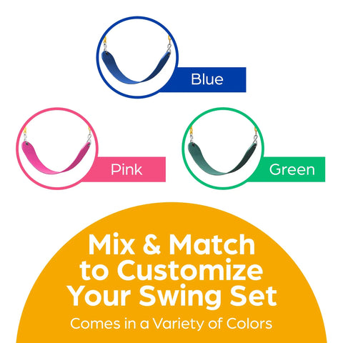 Heavy Duty Swing Seat Replacement Kit With Chains For Outdoor Swing Set, Backyard Upgrade For Kids, Kid Friendly Durable Blue 1 Pack, Easy Install And Built To Last