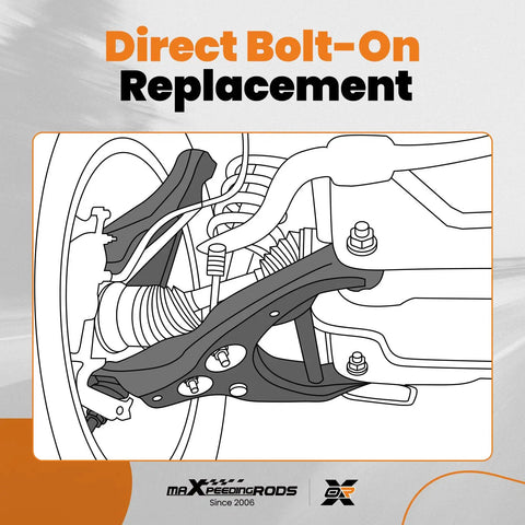 Direct bolt-on replacement view of Fresh 12 Piece Front Suspension Control Arm Ball Joint Assembly for Honda Accord 2008-2012.