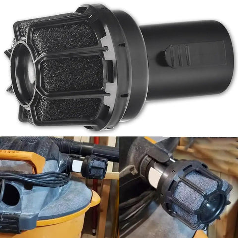 Shop Vac Muffler Diffuser 2-1/2 Inch Fits Craftsman And Ridgid Wet Dry Vacuums, shown attached to different vac models