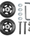 80mm PU Replacement Luggage Wheels with ABEC-7 Bearings for Suitcases, Duffel Bags, Trolley Bags, Inline Skates and Caster Boards