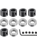 Top Shelf Drop In 5 Piece Chrome Steel Ball Bearing Accessory Kit With 1/4 Inch Inner Diameter And 1/2 Inch Outer Diameter Bottom Mount Rollers, includes bearings and tools.