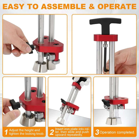 Onsite Sheet Metal Roller Bender Single Station for Roofing and Metal Fabrication usage steps.