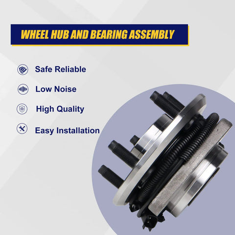 Straight Swap Front Wheel Bearing And Hub Assembly Replacement For Dodge Nitro And Jeep Liberty Delivering Heavy Duty Grip And Dead Silent Highway Roll Part 513270 displayed from side view, showcasing bolt pattern and design.