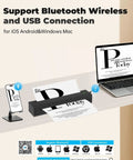 Portable Thermal Printer D80 Wireless For Travel And On The Go Inkless Printer That Really Works With iOS Android And Laptop on desk