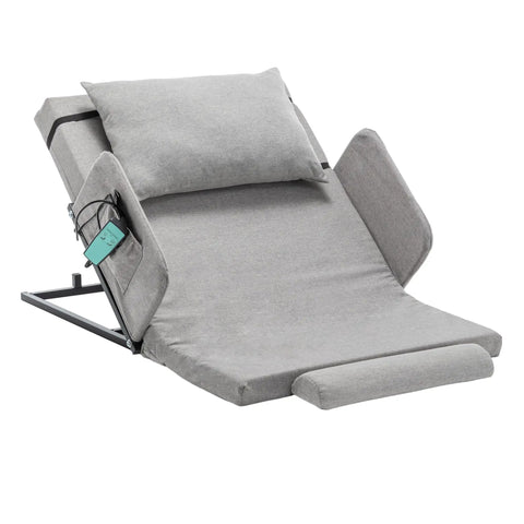 Gray Electric Adjustable Bed Backrest With Easy To Use Remote 4 To 68 Degree Lift Universal Fit Any Mattress
