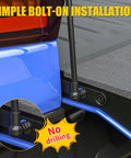 Heavy Duty Tailgate Lift Assist For 2007 To 2021 Toyota Tundra Trucks showing installation details with no drilling required.