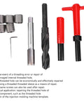 Stainless Steel Thread Repair Kit With M18x1.5 Threaded Inserts 10 Piece Set Drill Tap Wrench And Hex Wrench For Auto Parts Repair