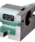Workhorse 5C Horizontal And Vertical Angle Collet Fixture With Lever Open Close for precision milling, shown from side angle