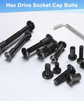 20-Pack M6 X 35Mm Hex Socket Cap Bolts, Black Carbon Steel Furniture Hardware For Cabinet Assembly And Diy Projects, showcasing various hex socket cap bolts.