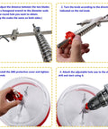 Steps to use Adjustable Hole Saw Cutter Kit From One And Five Eighths Inch To Eight Inches With Twin Blade And ABS Dust Shield.