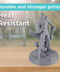 Premium Abs 3D Printer Filament 1.75mm Grey 5kg Spool Heat Resistant durable printed figure on wooden surface