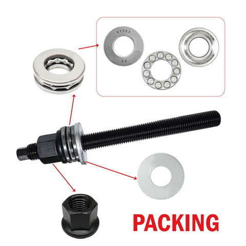 Pro Grade Must Have Harmonic Balancer Installation Tool For GM V8 LS Engines Including LS1 LS2 LS3 LS4 LSX LSA LS6 LQ4 LQ9 1997 And Up With Thrust Bearing And Wrench Included M12 X 1.75 Thread Size components shown in packaging layout.
