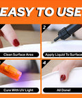 Quick Fix Uv Glue Kit With Curing Light For Plastic Welding And Multi Material Repair Ideal For Jewelry Making And Epoxy Resin Crafts, step-by-step usage guide.