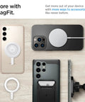 Fits Snug On Any Phone Case, Solid MagSafe Ring Plate Adapter For Wireless Charging on multiple phone cases.
