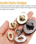 Dope Gold Twist Turn Lock Clasps For Purse And Handbags Hella Sturdy Zinc Alloy Oval Closures shown in hand.