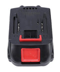 Rugged Brushless Cordless Drill Delivers 55 Nm Of Knob Twisting Torque And Twin Speed Settings For Crushing Wood Metal Or Masonry Work With A Locked Down 3/8 Inch Jaw And Authentic Us Plug battery pack with red accents.