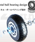 Built Tough 4 Inch Heavy Duty Rubber Casters Set Two Locking Swivel Wheels Plus Two Fixed Rollers showing metal ball bearing design.
