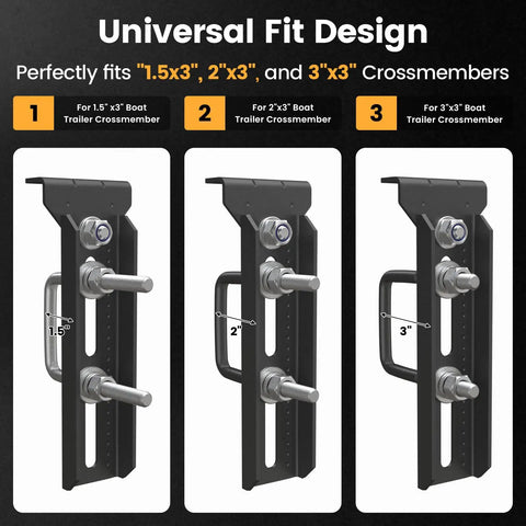 10 Inch Heavy Duty Boat Trailer Bunk Brackets Four Pack Galvanized Steel With E Coating And Dacromet Hardware Swivel Top