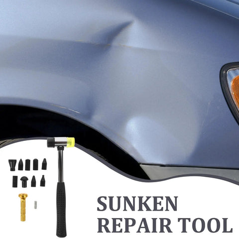 Pro Grade Dent Repair Tool Kit With Rubber Hammer And Repair Pens For Auto Body And Sheet Metal Dent Removal Set Random Color image