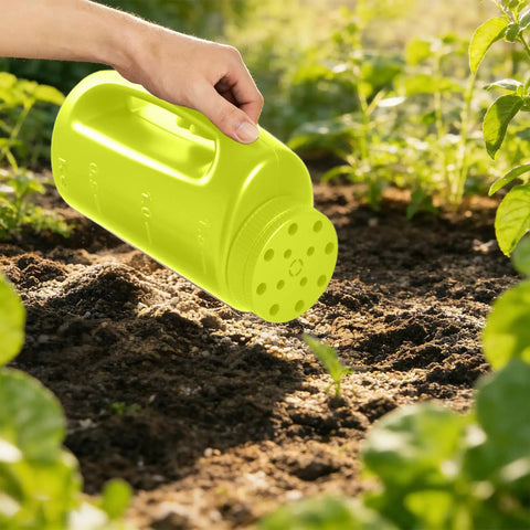 Adjustable Handheld Seed Shaker And Spreader For Fertilizer Grass Seed Ice Melt And Lawn Care Durable Plastic Portable All Season Tool Green
