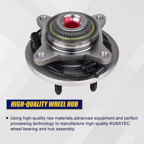 Heavy Duty Front Wheel Bearing And Hub Assembly For 2003 2006 Ford Expedition 4wd And Lincoln Navigator Awd close-up view with wiring.