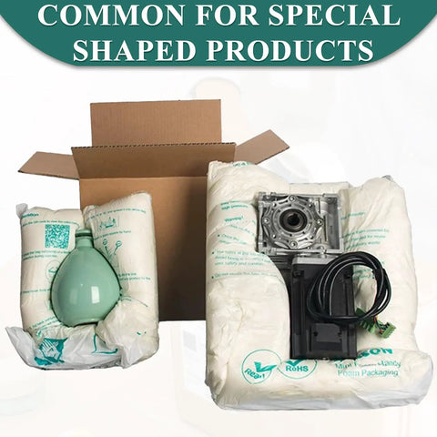 Tough As Nails Expanding Foam Packing Bags Deliver Knockout Shockproof Custom Molds For Secure Desktop Pc And Electronics Shipping With Zero Sweat Sealing And Precise Fit Fragile Item Protection In 14 By 16 Dimensions Pack Of Ten, showcasing items securely packed.