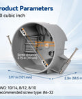 20 Cu Inch Round New Work Ceiling Electrical Box PVC UL Listed Built Tough No Drama Install Impact Resistant Non Conductive
