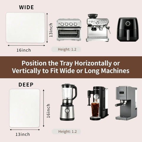 Heavy Duty 360 Degree Appliance Slider With Solid Wood Rolling Deck featuring slick swivel casters for zero friction glides, shown with depth and width placement options.