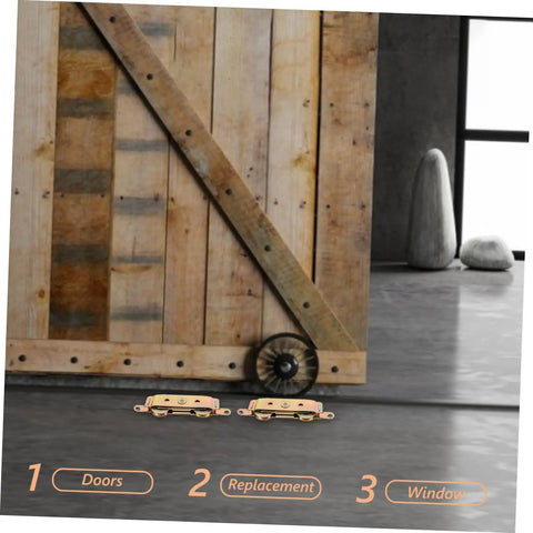 Killer Golden Sliding Door Roller Wheels 2 Pack Replacement Pulleys, featuring smooth double bearings for door track repair.