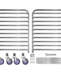 Built Tough Ten Tier Rolling Sheet Pan Rack Aluminum Bun Baker Shelf With Swivel Wheels Rust Resistant parts including racks and wheels.