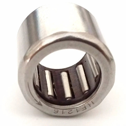 Heavy Duty One Way Needle Roller Bearing Clutch Drawn Cup Open End Model HF1216, close-up view showing inner structure.