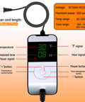 Control panel of Propane Tank Warmer Blanket With Thermostat and Timer, Adjustable 41 To 122 F, waterproof outdoor use.