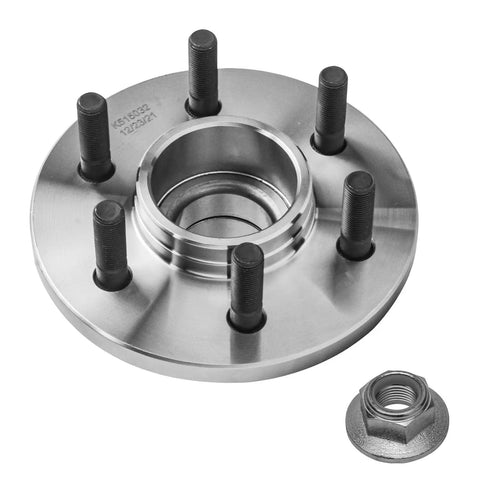 Heavy-Duty Front Wheel Bearing Hubs 2-Piece Kit Fits Dodge Durango 1999-2003 RWD, solid steel hub with six-lug design.