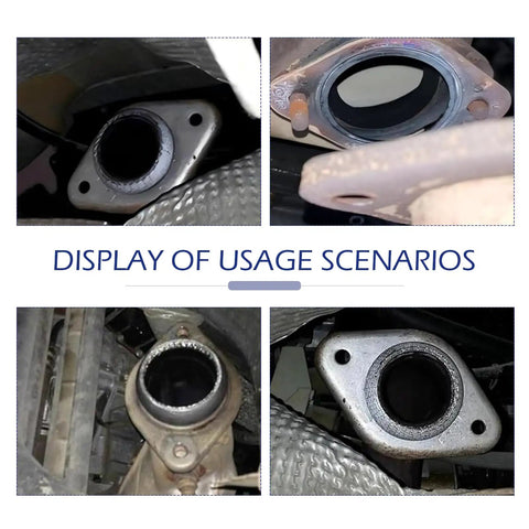 Hardcore 2 Pack Exhaust Manifold Gaskets With Graphite Seal, 65Mm Inner Bore, installed in different vehicle scenarios.