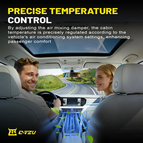 Honda Civic Heater Blend Door Actuator And Main Mode Motor Assembly Straight Shot Swap For Reliable Climate Management Replaces 79140 Sna A01 604 879, showcasing precise temperature control inside a vehicle.