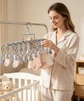 Heavy Duty Stainless Steel Vertical Closet Hanger For Pants And Leggings Space Saving Multi Tier Wardrobe Organization Rack, hanging baby socks
