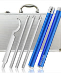 Carbide Tipped Wood Turning Tool Set With Extendable Shafts, Lathe Tools for Woodturning Including Rougher and Finisher in Case