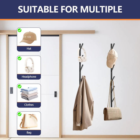 6 Tier Skateboard Wall Mount Rack For Snowboard Longboard And Deck Storage Modular Garage Gear Organizer To Keep Your Ride Stashed Secure And Looking Gnarly features hooks for hats, headphones, clothes, and bags.