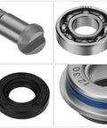 Heavy Duty Water Pump Rebuild Kit Featuring Upgraded CNC Impeller, steel bearing, and anti-aging seal parts for Honda Trx450r.